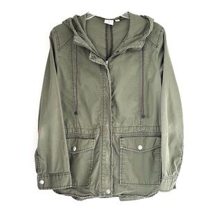 BP Nordstrom Army Green Hooded Utility Jacket